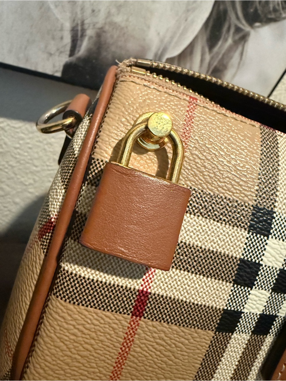 Burberry Medium Check Bowling Bag - Picture 6 of 9